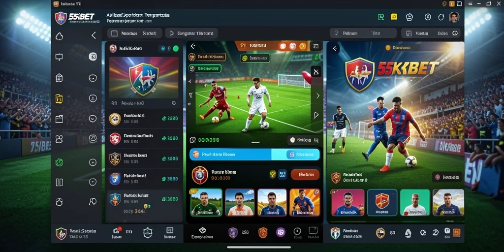 Tampilan gameplay menarik dari aplikasi Sportsbook 55KBET.