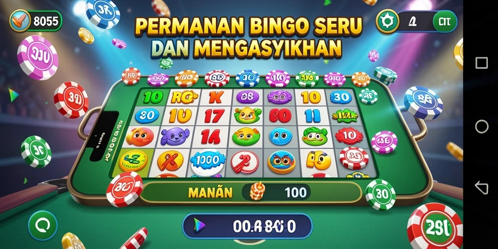 Tampilan gameplay Bingo di aplikasi 8055 yang seru.