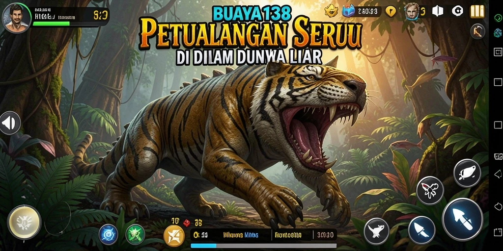 Tampilan layar gameplay BUAYA138 yang menegangkan dan penuh aksi.