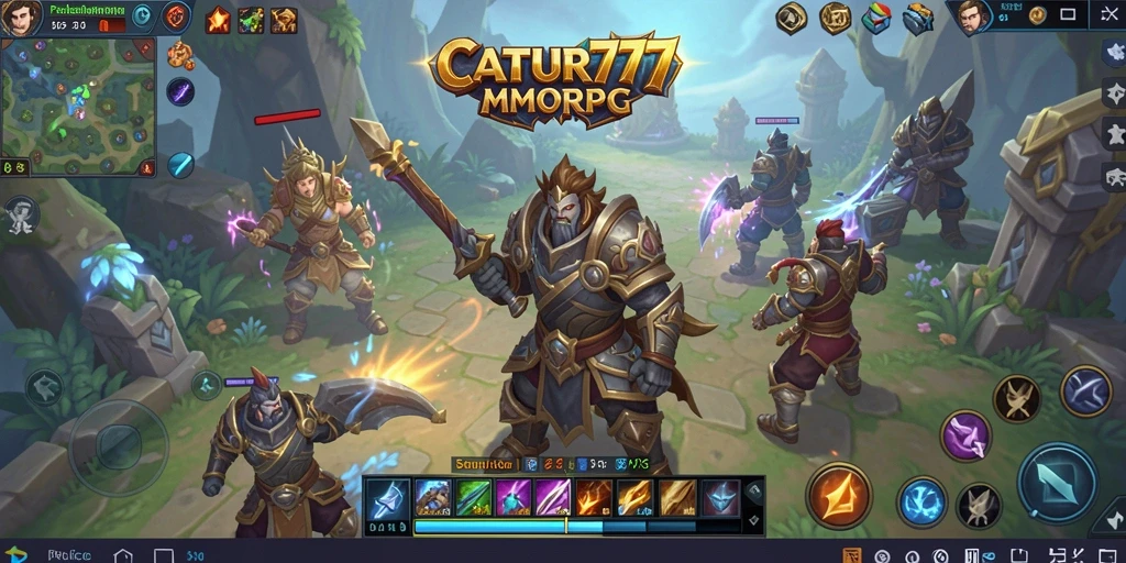 Tampilan gameplay seru dalam dunia MMORPG CATUR777.