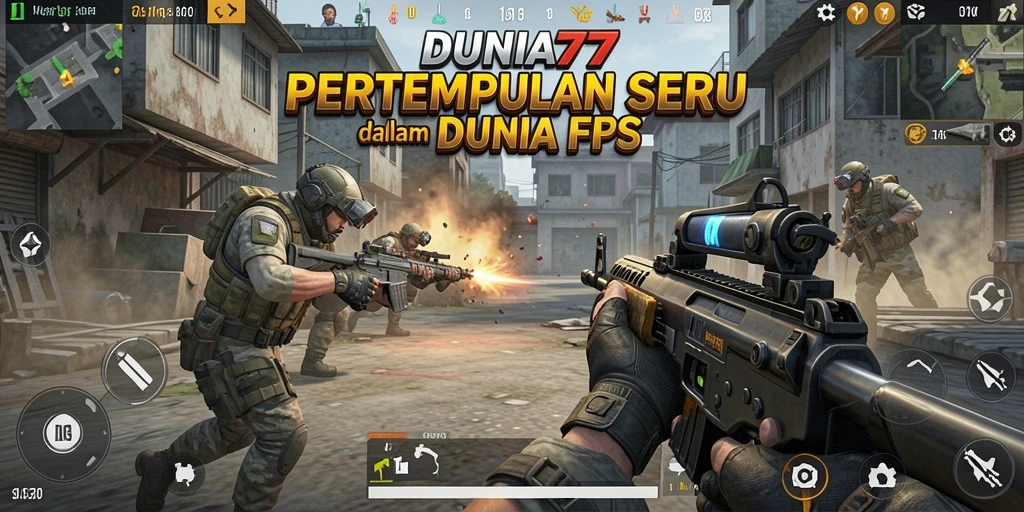 Tangkapan layar DUNIA77 menampilkan aksi tembak menembak yang mendebarkan.