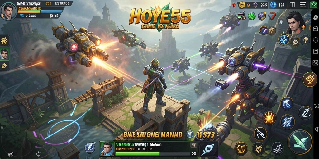 Tampilan gameplay HOYE55 yang seru dan strategi yang mendebarkan.
