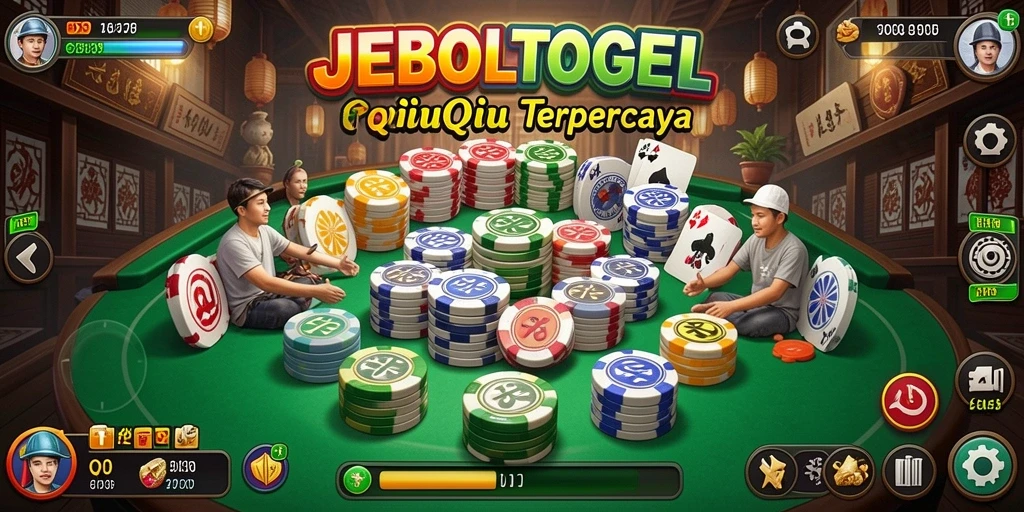 Tampilan gameplay seru JEBOLTOGEL dalam aksi QiuQiu.