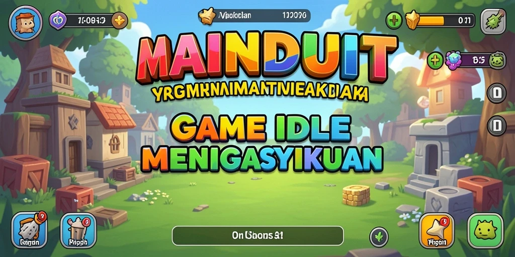 Screenshot gameplay MAINDUIT menampilkan karakter yang sedang berkembang dengan santai.