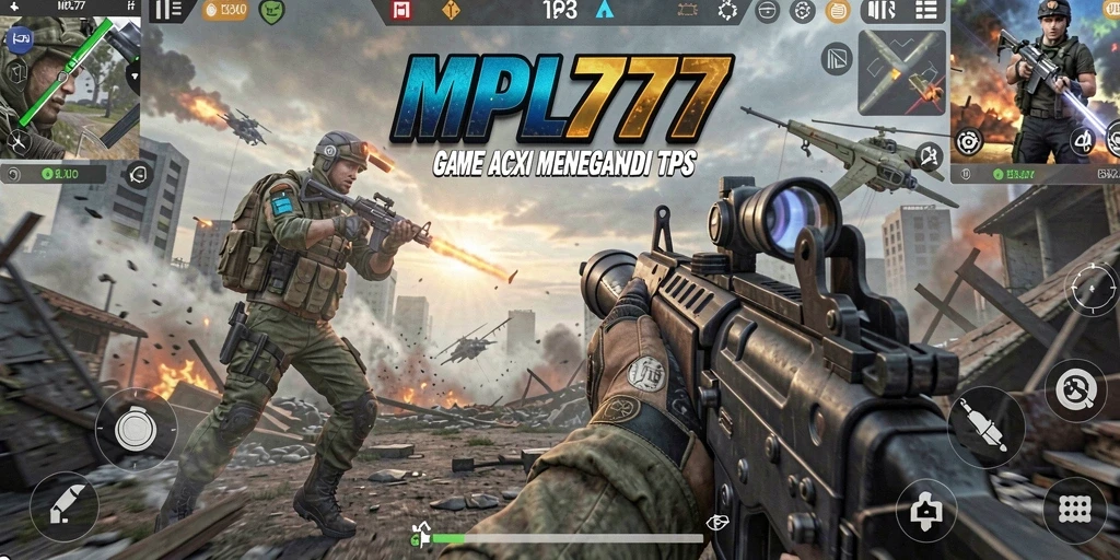 Screenshot MPL777 menunjukkan aksi pertempuran yang intens dan grafis menawan.