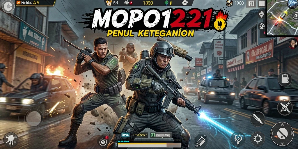 Tampilan gameplay MPO1221 yang intens dan dramatis.