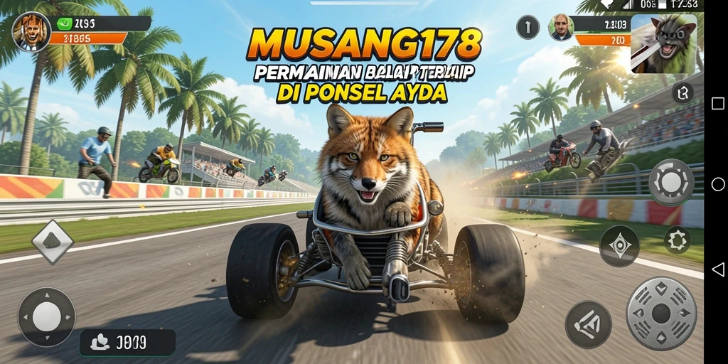 Tangkapan layar dari gameplay balap yang seru di MUSANG178.