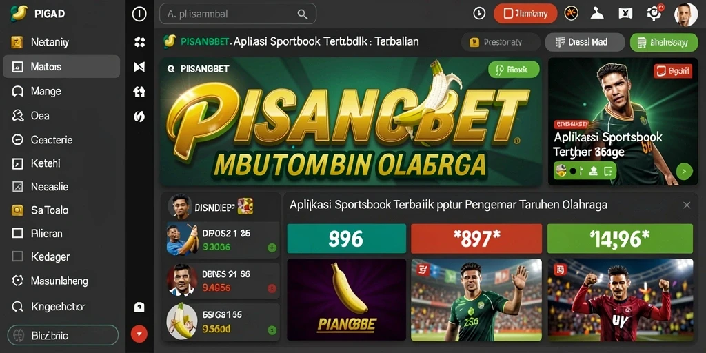 Tampilan antarmuka Sportsbook PISANGBET yang menarik dan fungsional.