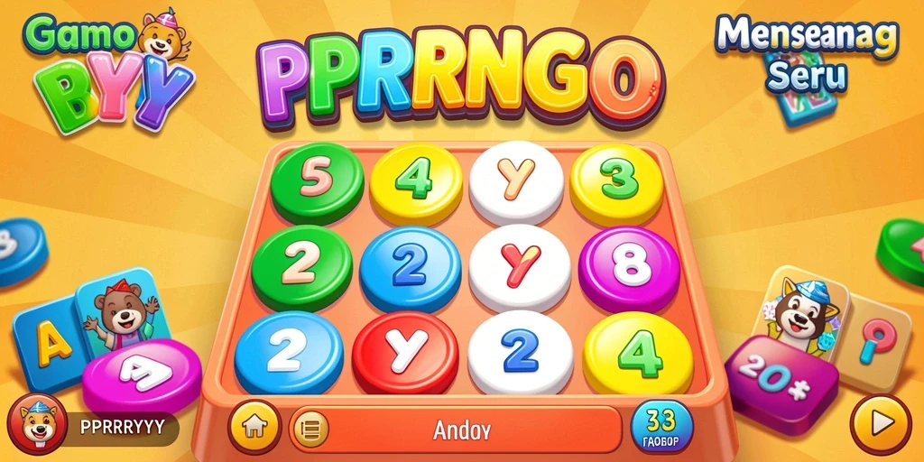 Screenshot utama PPRRYY menampilkan gameplay Bingo yang seru dan interaktif.