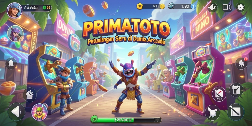 Tangkapan layar utama PRIMATOTO menampilkan aksi gameplay yang mendebarkan.