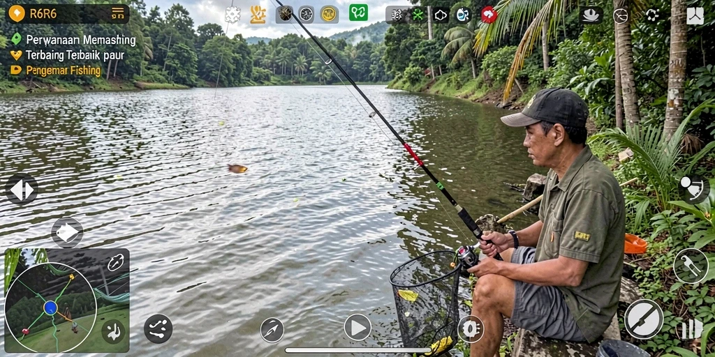 Tangkapan ikan besar dalam gameplay R6R6 yang seru dan menantang.