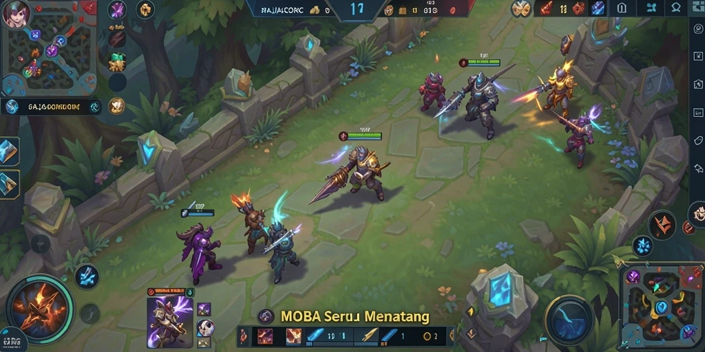 Tampilan gameplay intens dan seru dari RAJACORC.