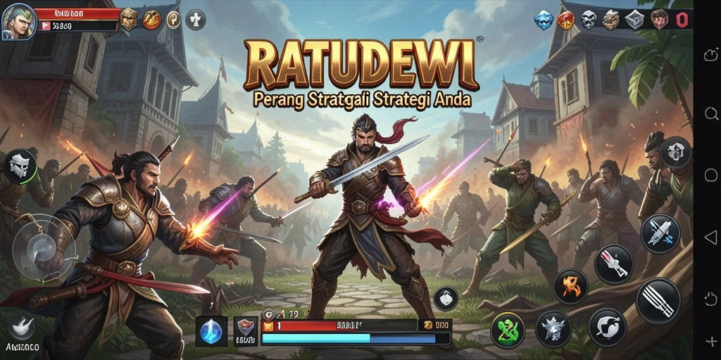 Tampilan gameplay strategis yang menantang dan mendebarkan.