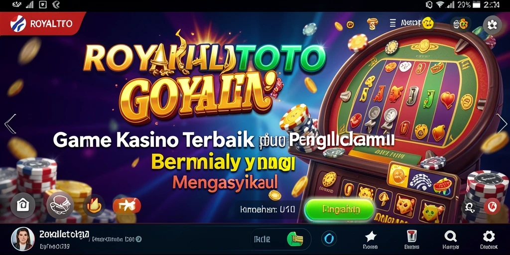 Tampilan gameplay menarik dari ROYALTOTO yang menyajikan suasana Kasino.