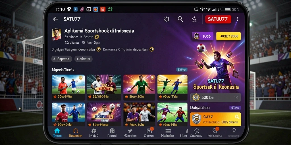 Tampilan antarmuka SATU77 yang menarik dan fungsional.